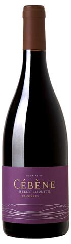 wine bottle with a purple label